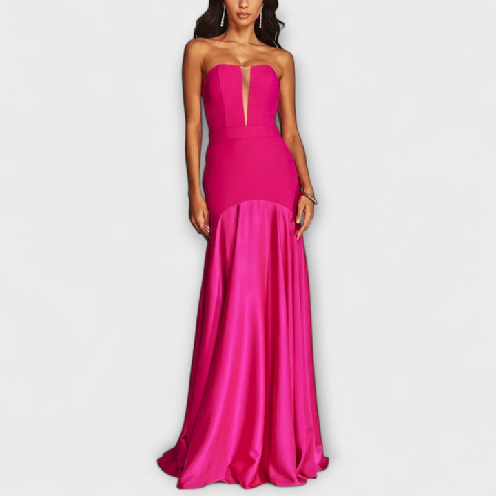 Vada - Maxi robe à épaules dénudées et décolleté en V