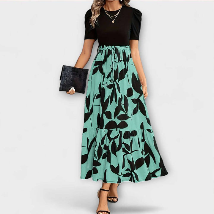 Luna - Robe d'été à imprimé floral et décolleté rond
