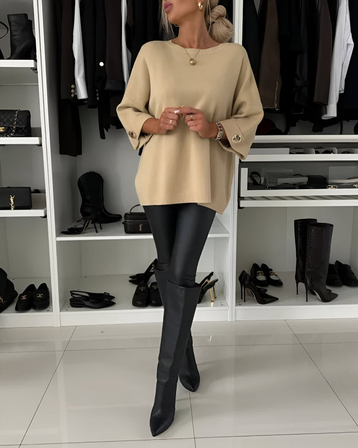 Lucie™ | Pull Doux avec Boutons