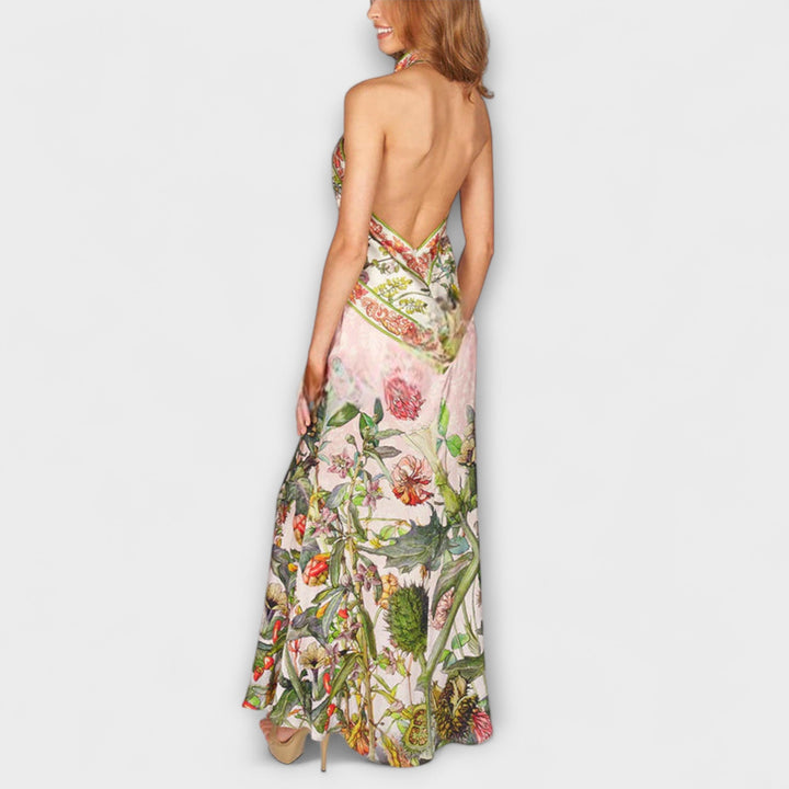 Ayla - Robe maxi sans manches avec imprimé floral