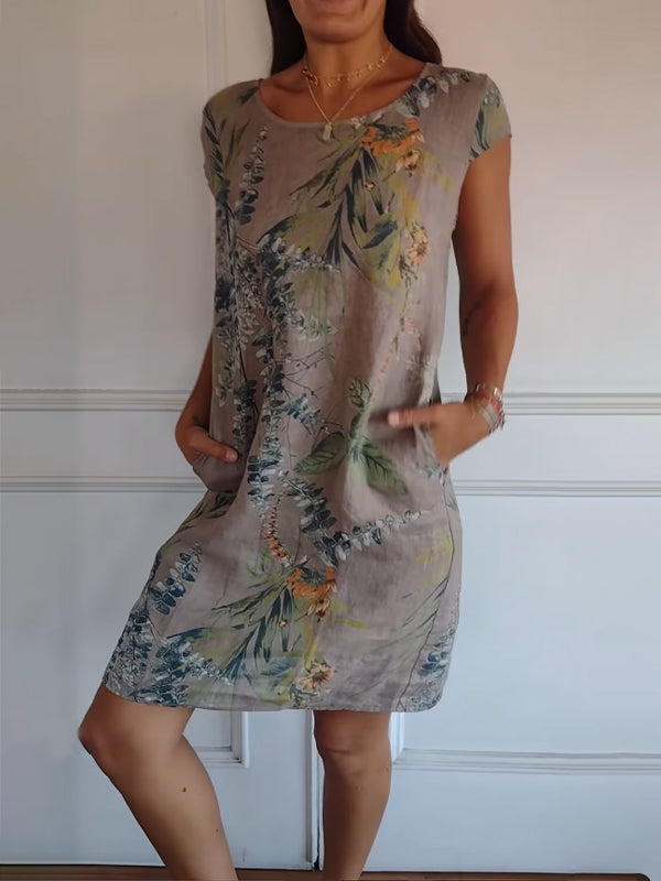 Florine™ | Robe Botanique à Col Rond