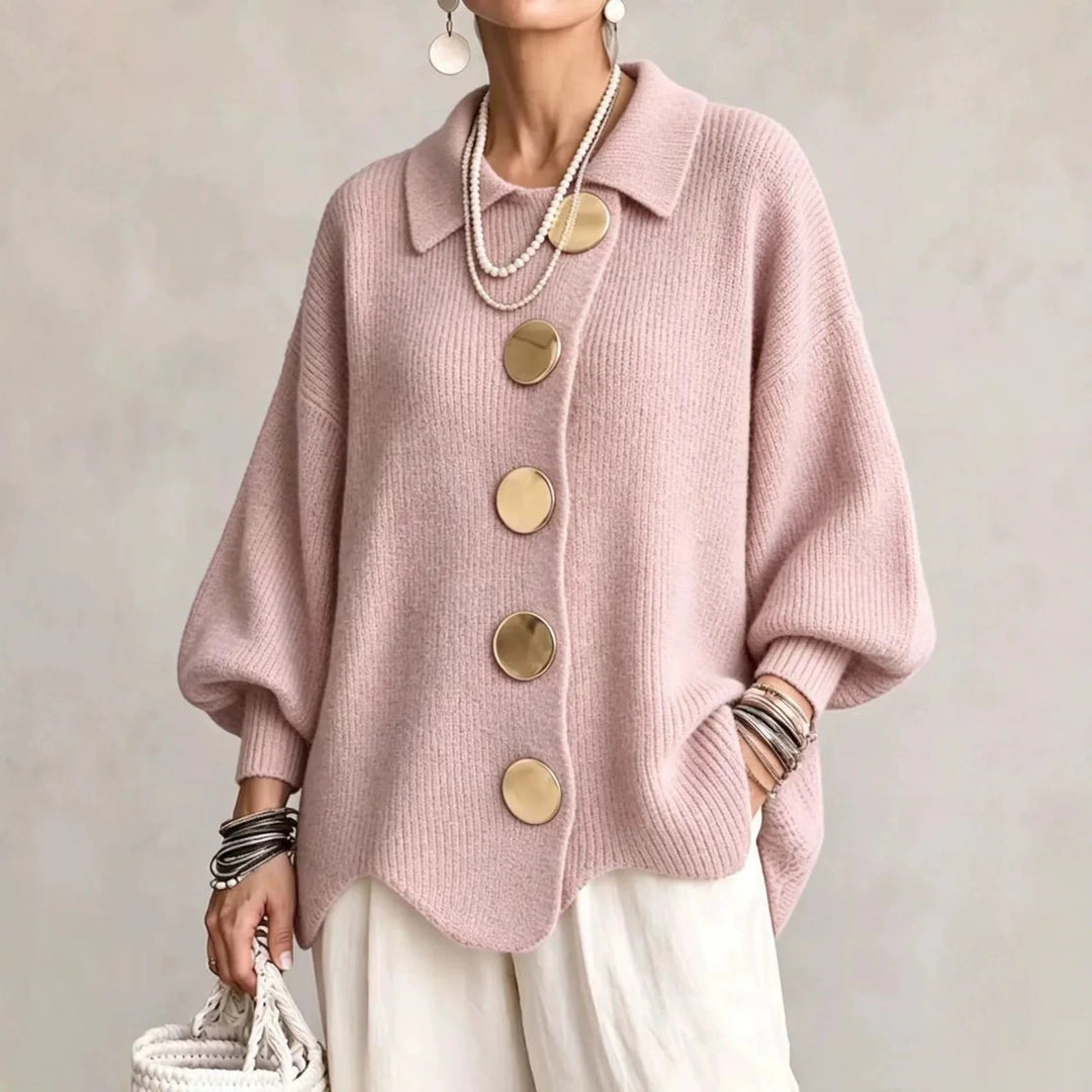Karina | Gilet Oversize à Col et Boutons