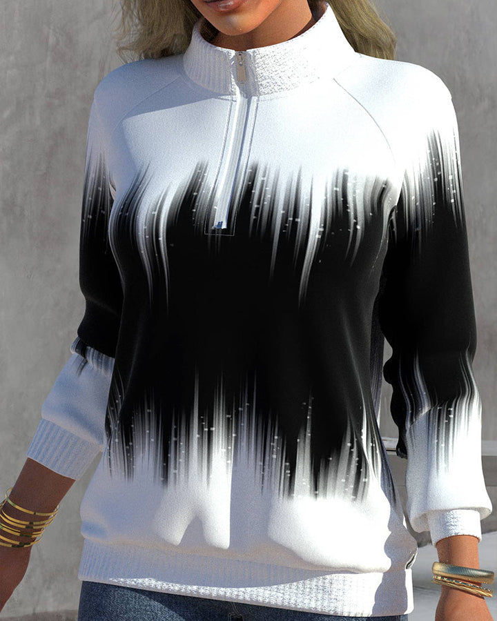 Mia™ | Pull à col montant avec motif dégradé
