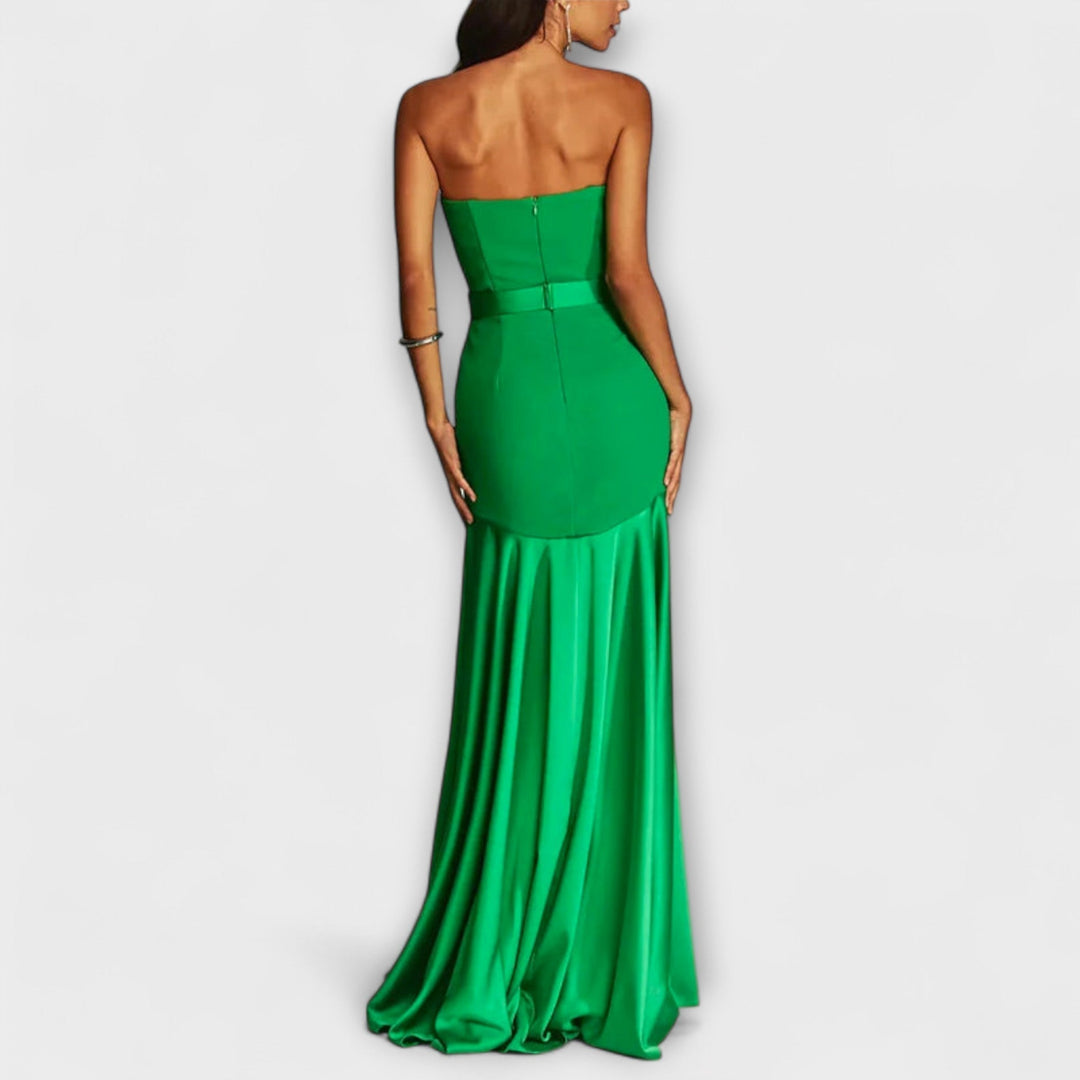 Vada - Maxi robe à épaules dénudées et décolleté en V