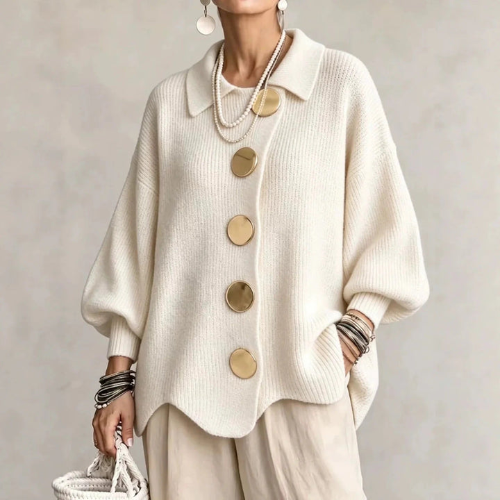 Karina | Gilet Oversize à Col et Boutons