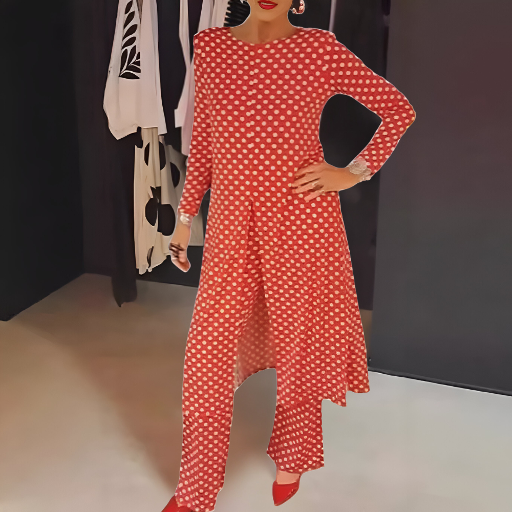 Jeanne™ | Ensemble Deux Pièces à Motif Pois Enjoués