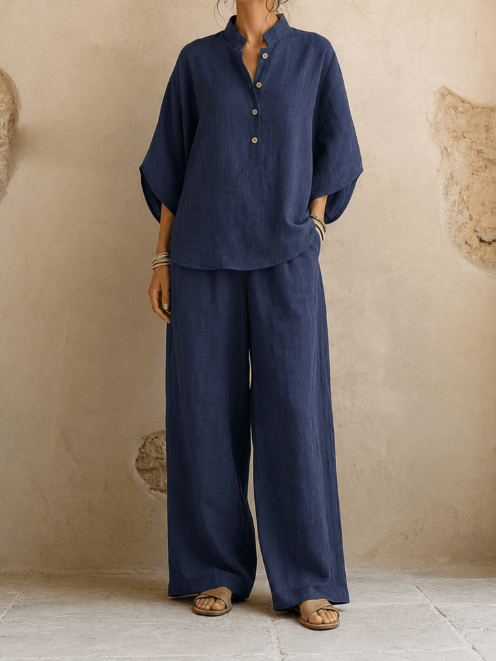 Maribel | Manches chauve-souris et pantalon à jambes larges