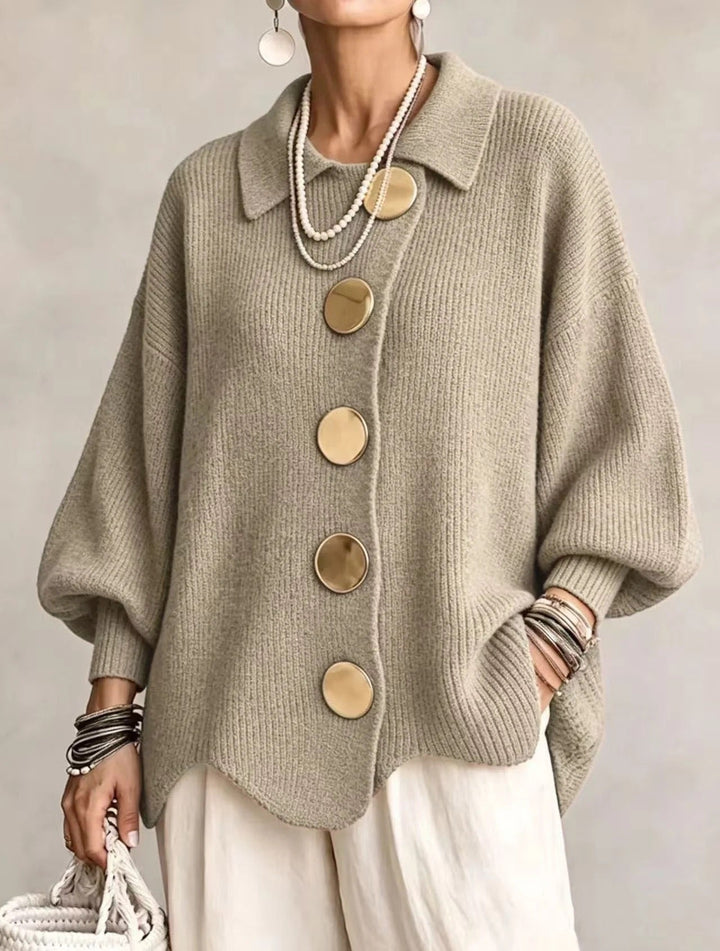 Karina | Gilet Oversize à Col et Boutons