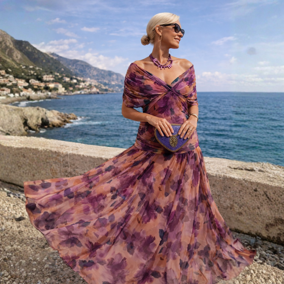 Lydia | Robe longue à épaules dénudées