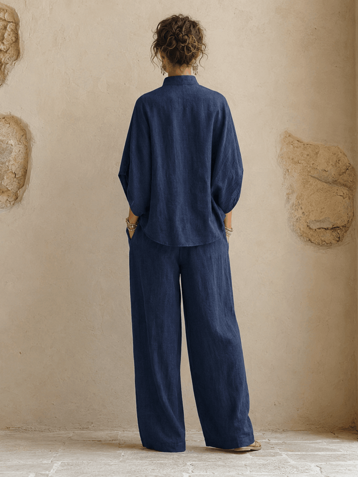 Maribel | Manches chauve-souris et pantalon à jambes larges