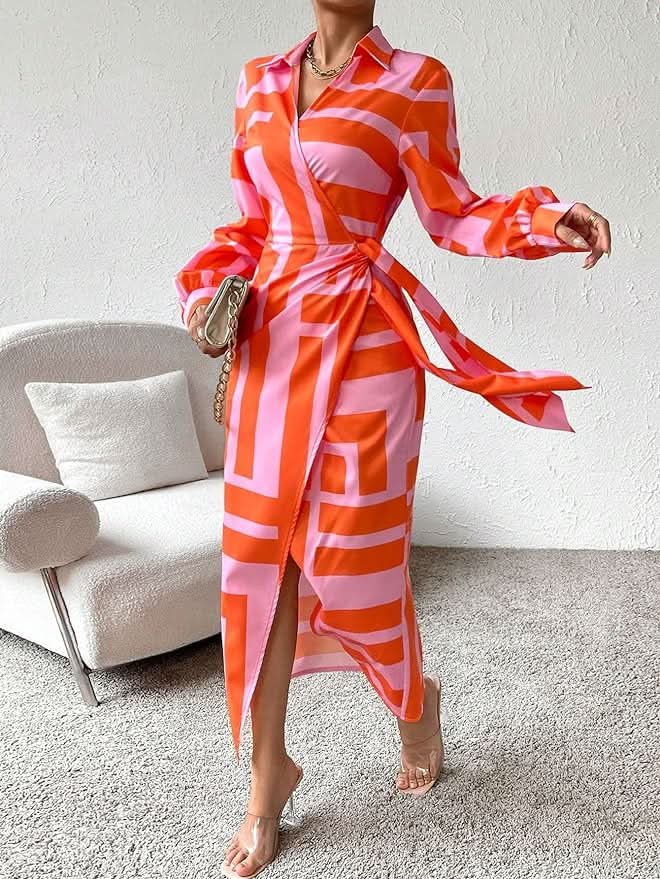 Laurine™ | Printed Wrap Dress