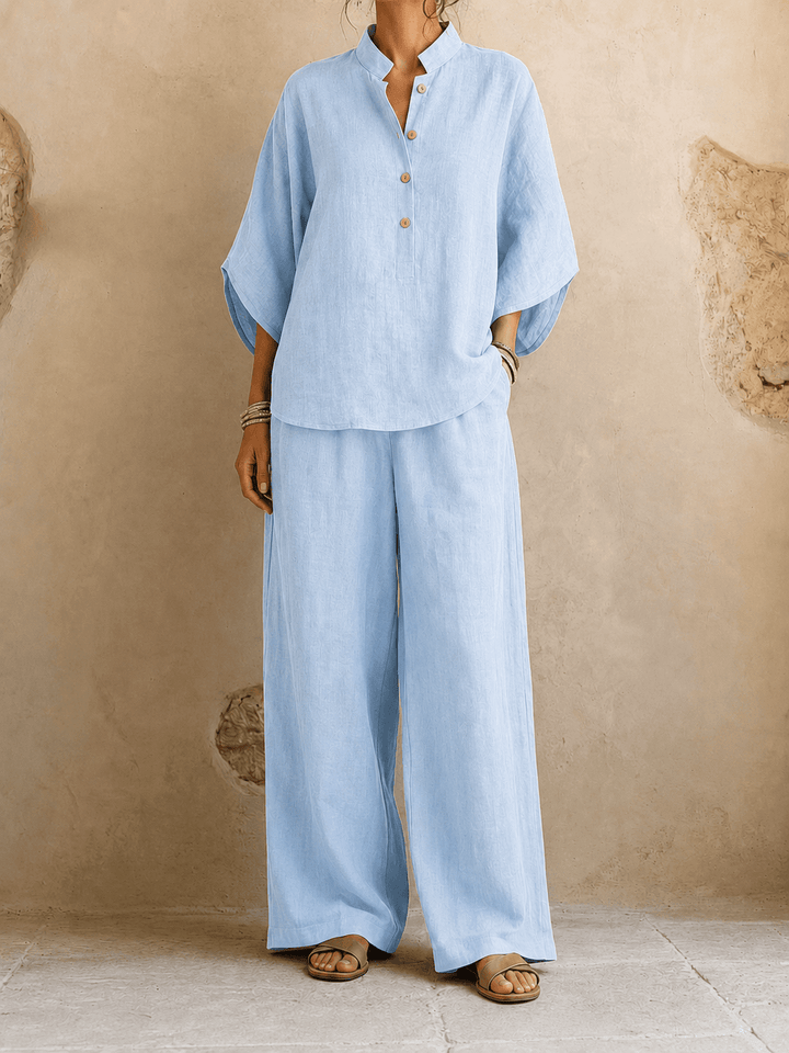 Maribel | Manches chauve-souris et pantalon à jambes larges