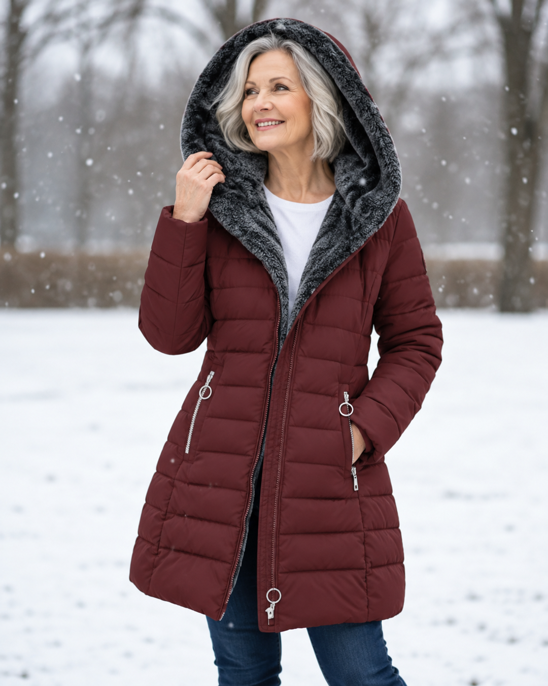 Aveline™ | Manteau d’Hiver Élégant à Capuche