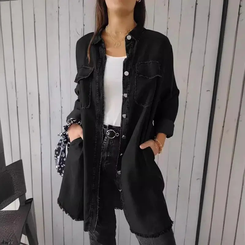 Mila – Veste Chemise en Jean Décontractée