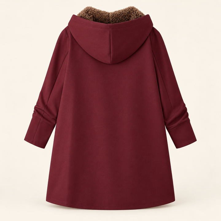 Evelyn | Manteau Douillet à Capuche Doublé en Sherpa
