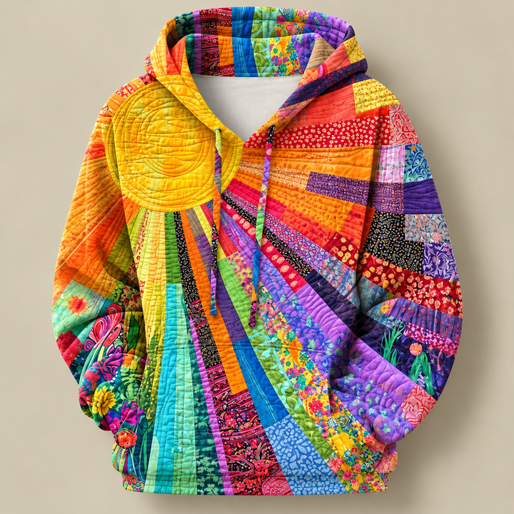 Amanda™ | Sweat à Capuche Matelassé Fleuri