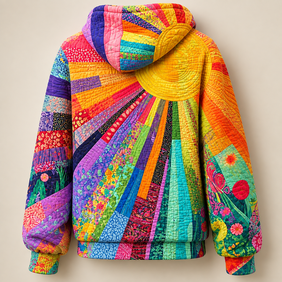 Amanda™ | Sweat à Capuche Matelassé Fleuri