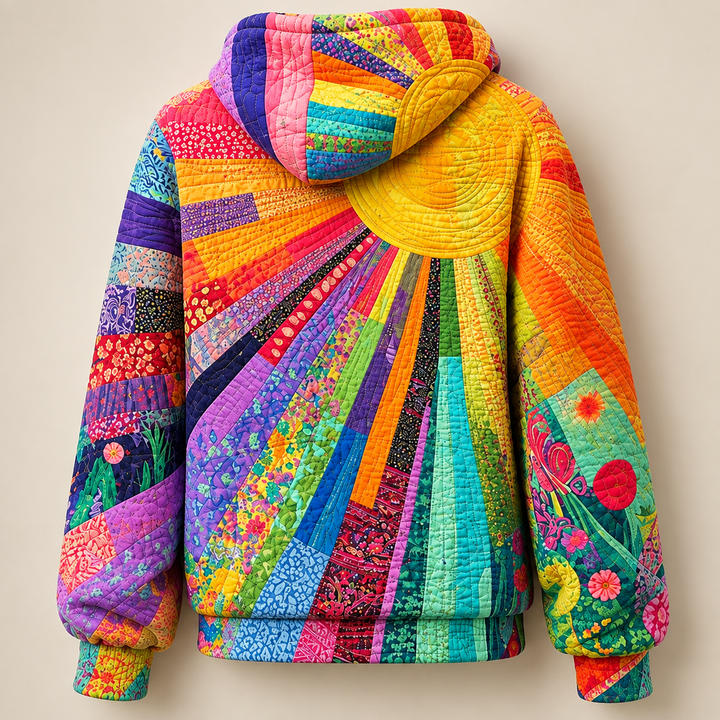 Amanda™ | Sweat à Capuche Matelassé Fleuri