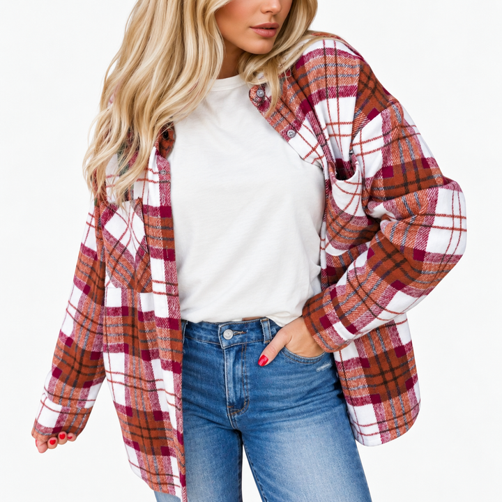 Surchemise Oversize à Carreaux en Flanelle pour Femme