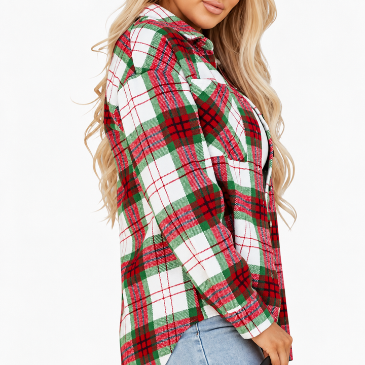 Surchemise Oversize à Carreaux en Flanelle pour Femme