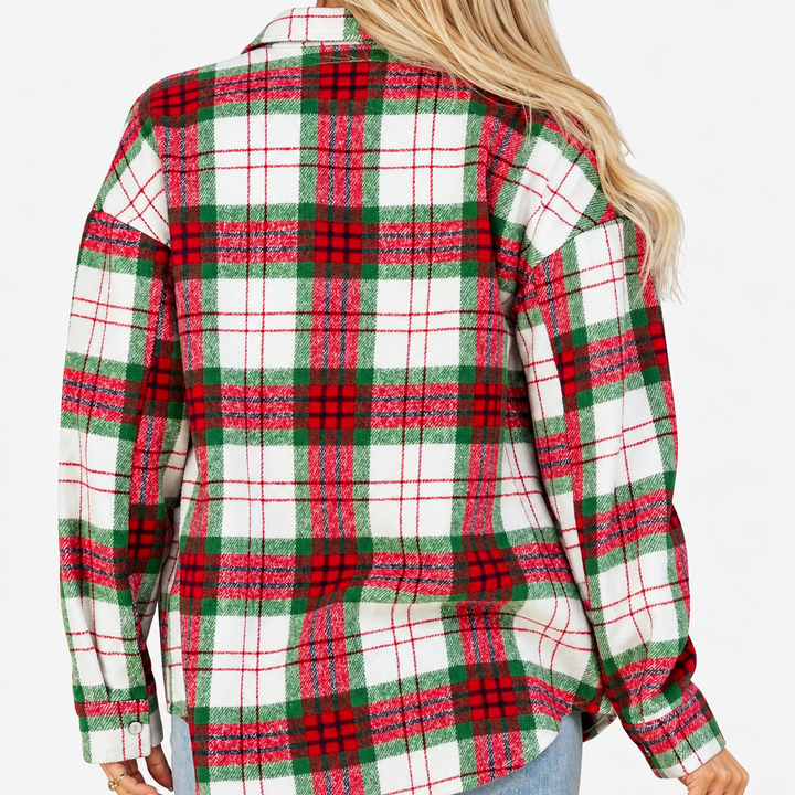 Surchemise Oversize à Carreaux en Flanelle pour Femme
