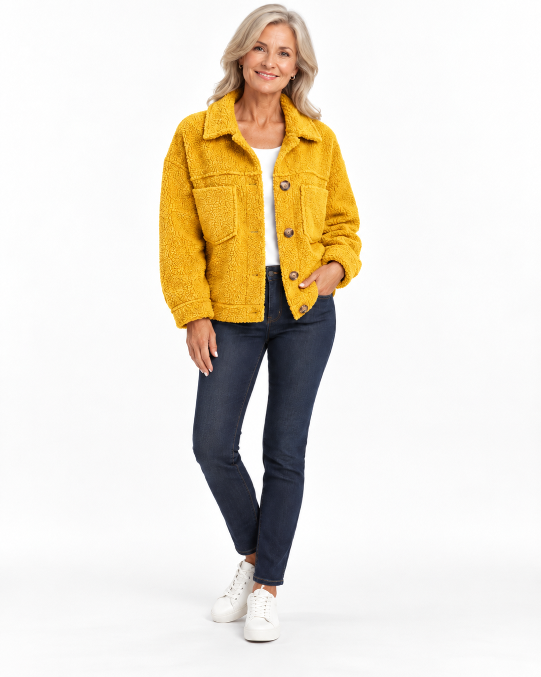 Ariane | Veste en fausse fourrure douce à boutons