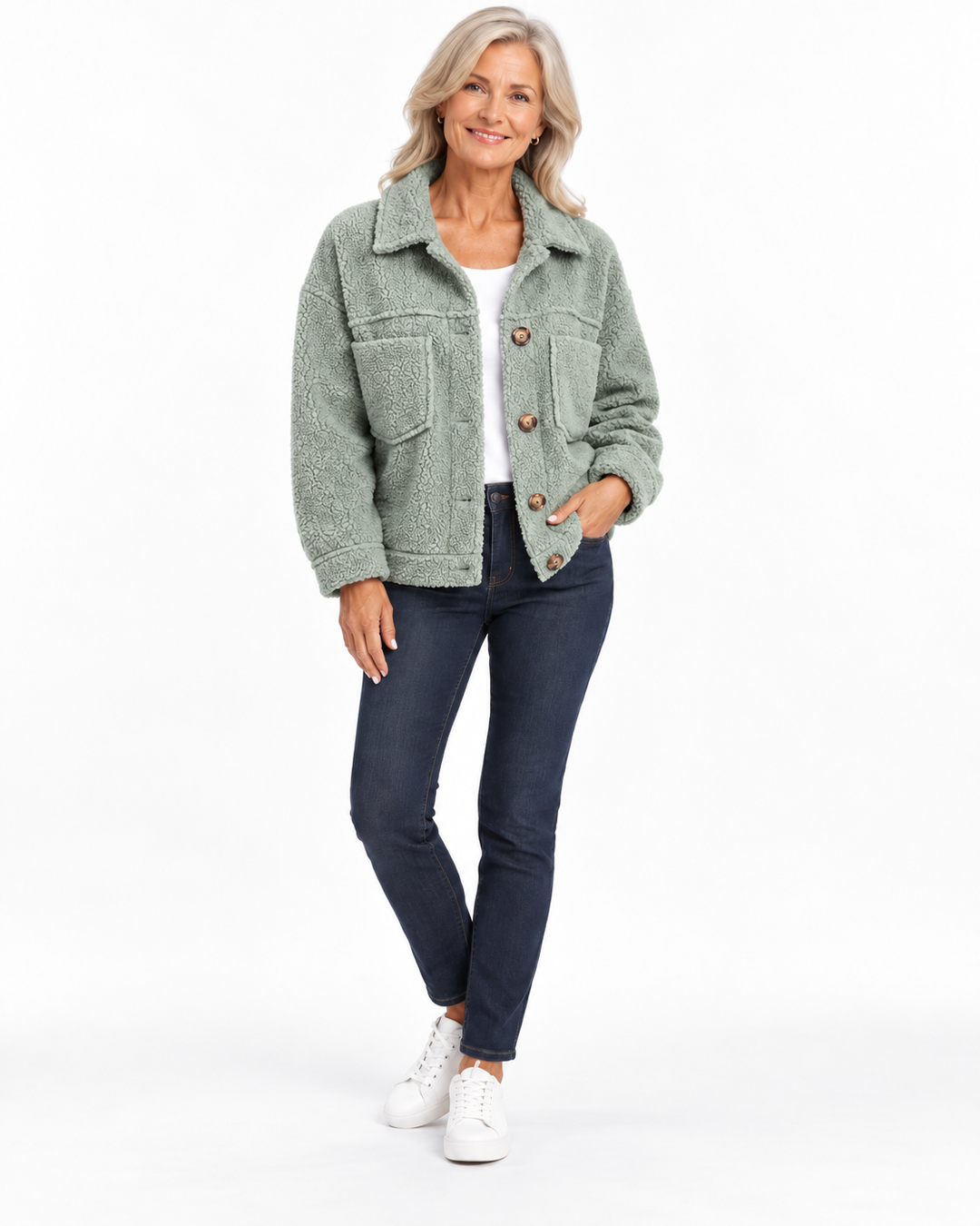 Ariane | Veste en fausse fourrure douce à boutons
