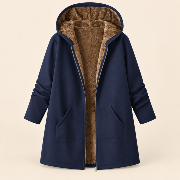 Evelyn | Manteau Douillet à Capuche Doublé en Sherpa