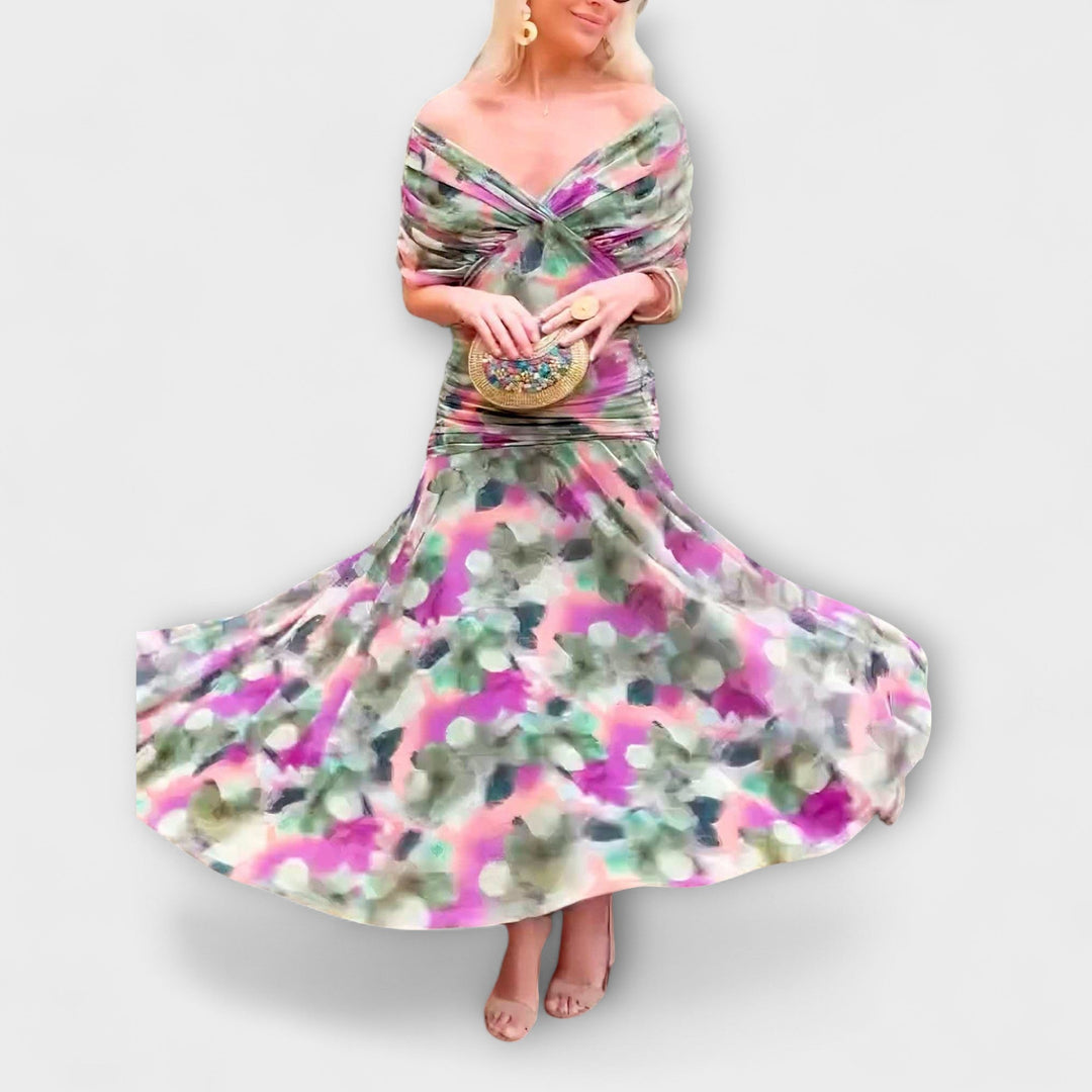 Aurora - Robe maxi élégante avec décolleté en V