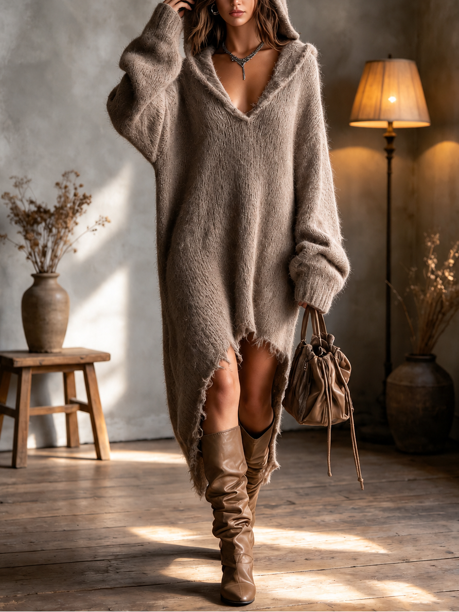 Heather | Robe Midi à Capuche