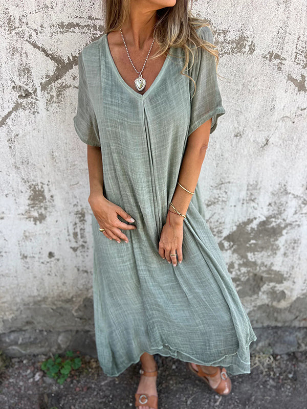 Lysiane™ | Robe Ample avec Col en V