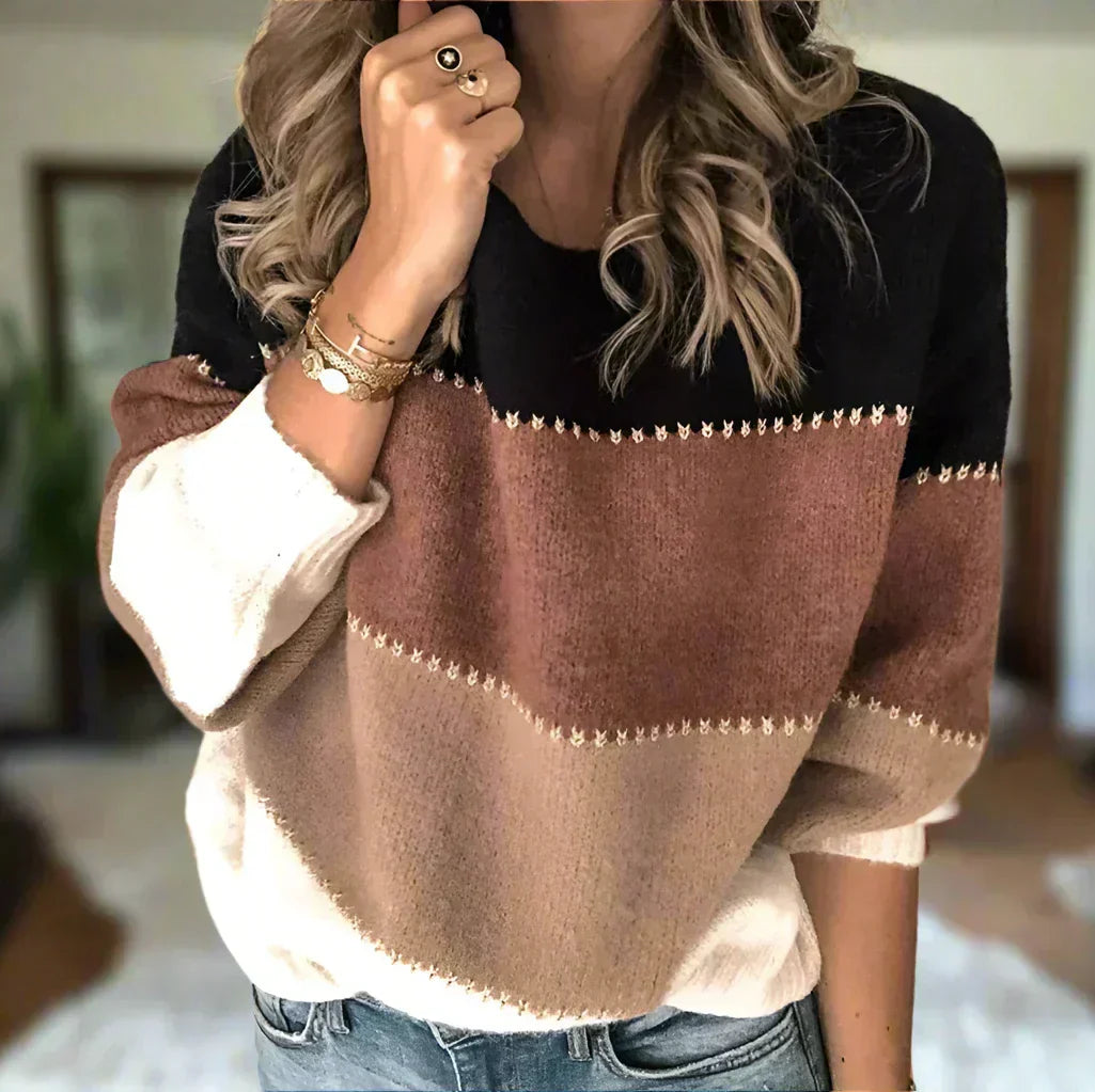 Sophia™ | Pull Rayé en Tricot