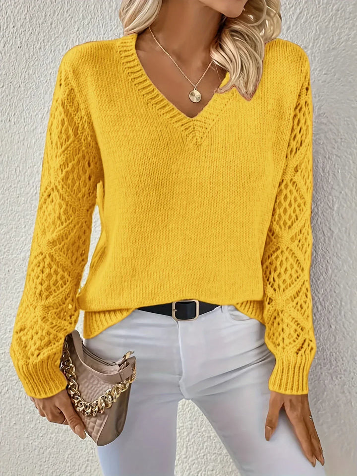 SOLÈNE™ | Sweat décontracté à col en V