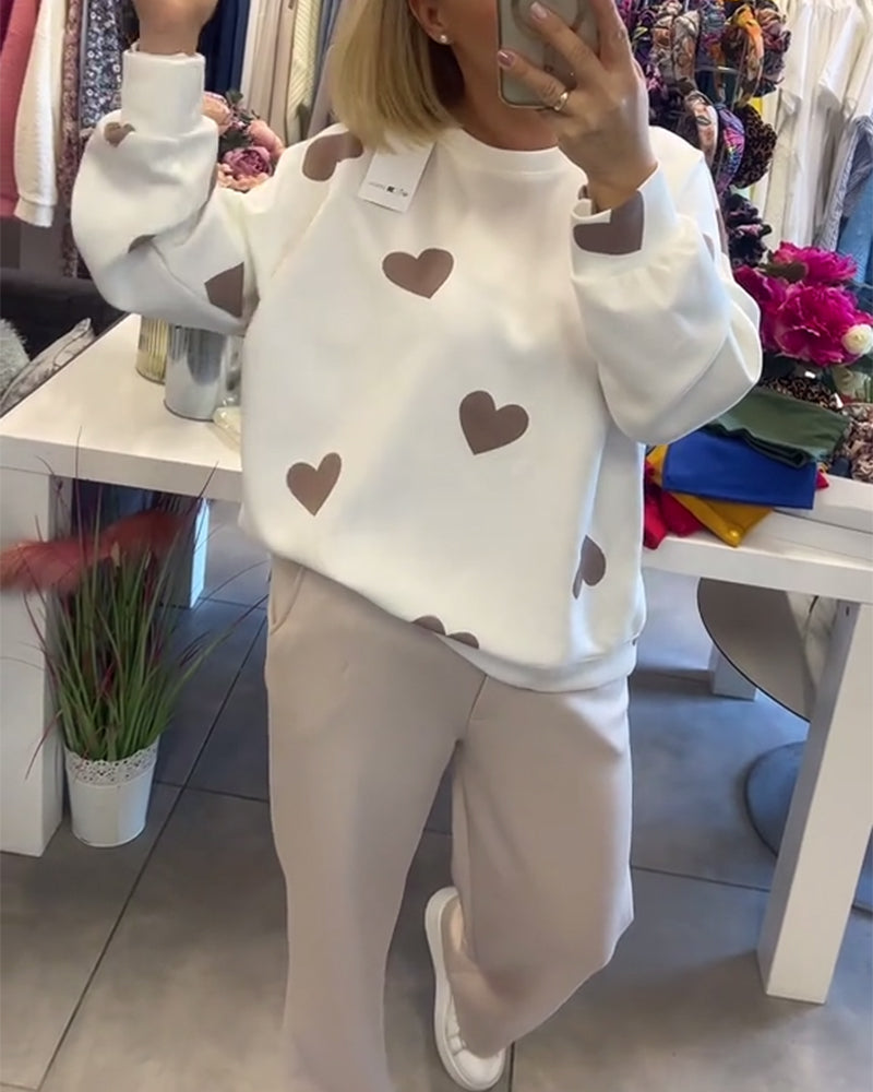 Jade™ | Sweat confortable orné de cœurs
