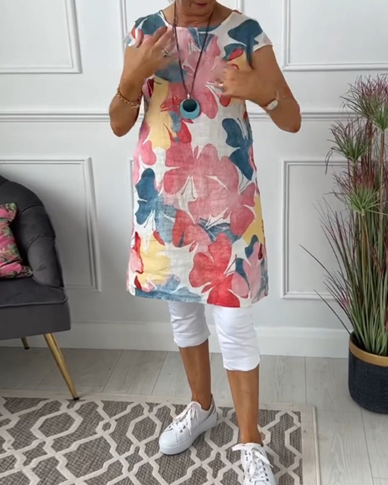 Manon™ | Robe Décontractée à Imprimé Floral Éclatant