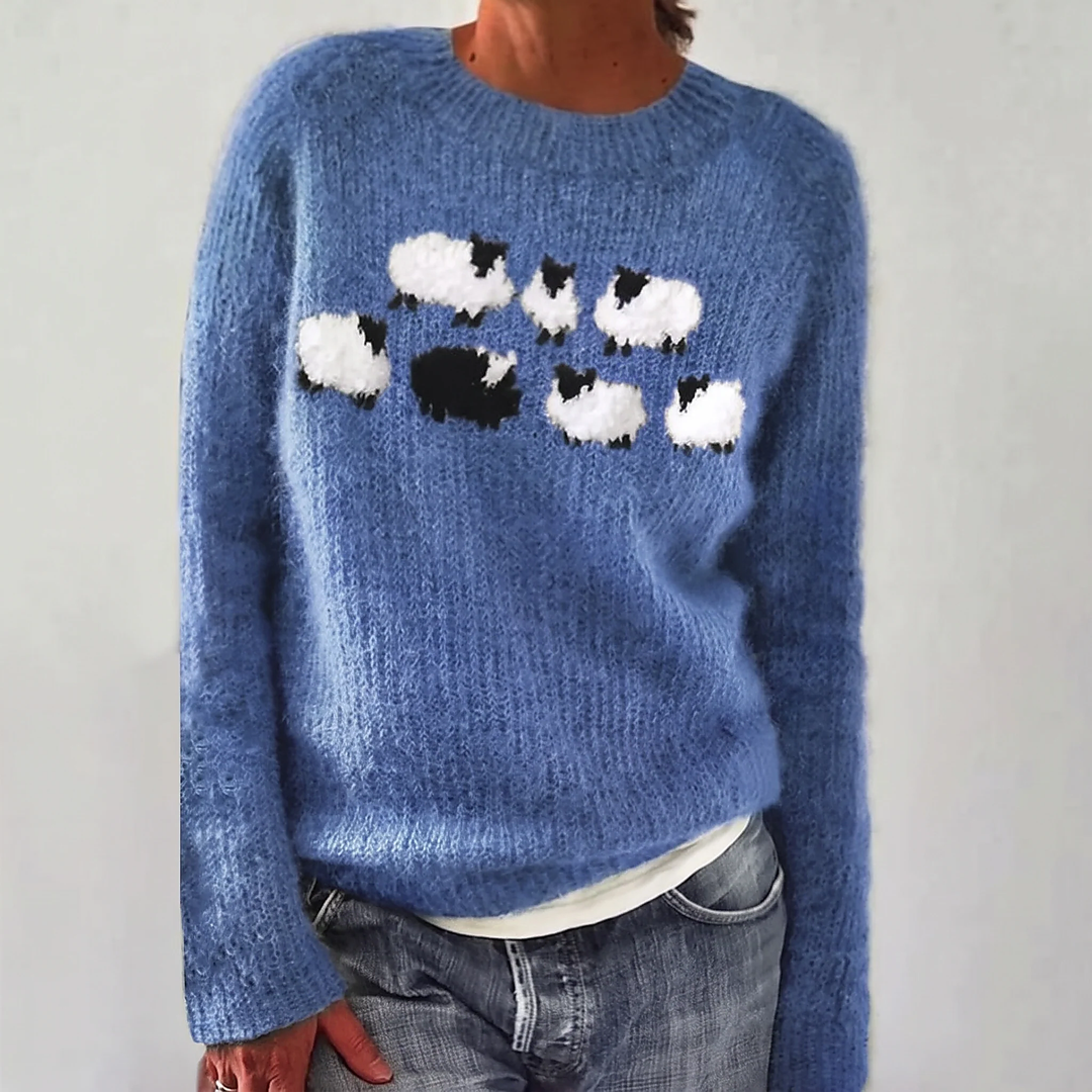 Bianka | Pull Confortable à Motif Mouton Adorable