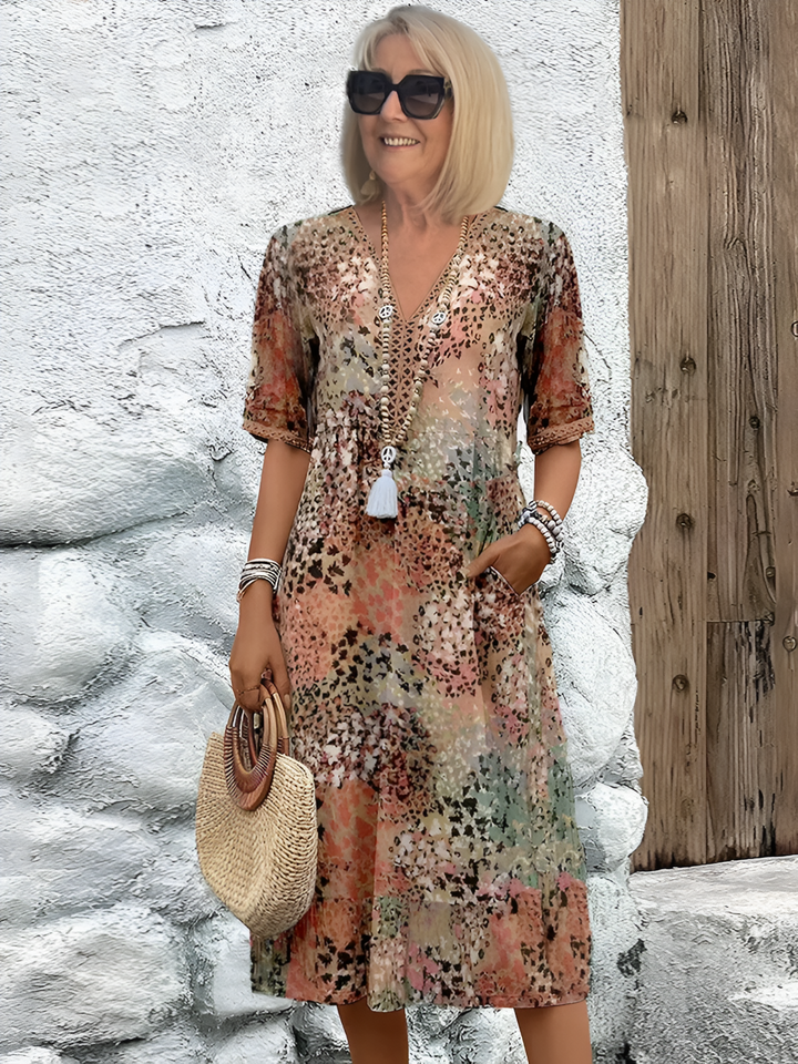 Colette™ | Robe Midi Éclatante