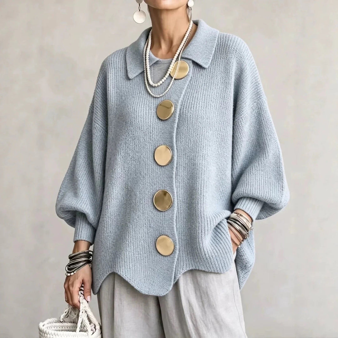 Karina | Gilet Oversize à Col et Boutons