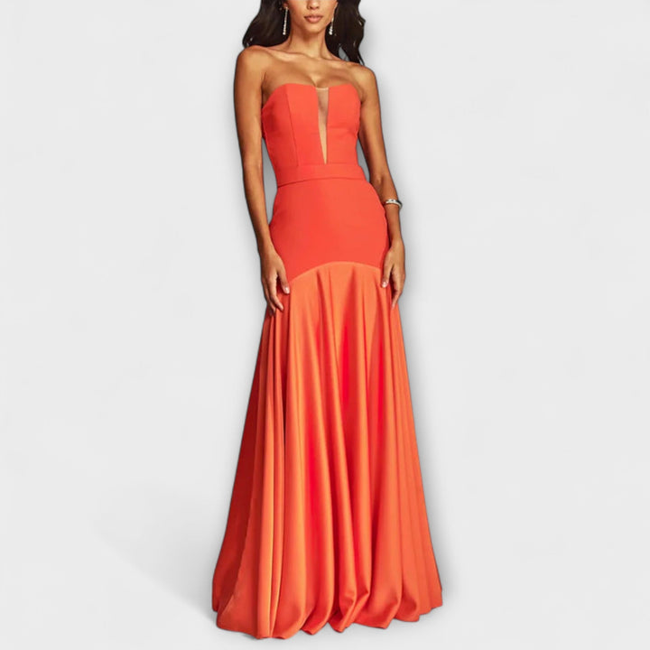 Vada - Maxi robe à épaules dénudées et décolleté en V