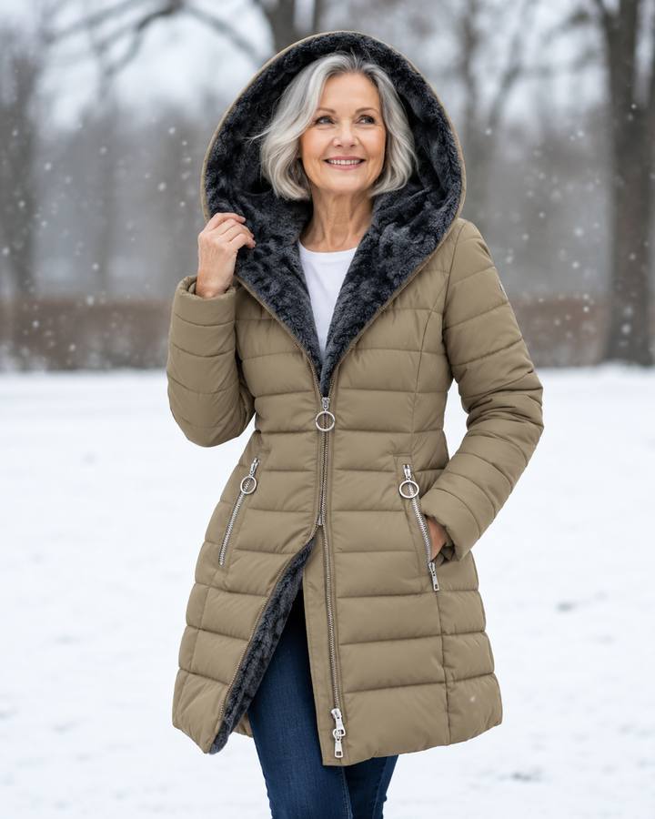 Aveline™ | Manteau d’Hiver Élégant à Capuche