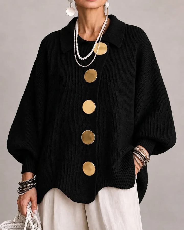 Karina | Gilet Oversize à Col et Boutons