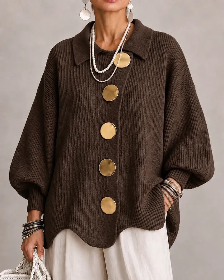 Karina | Gilet Oversize à Col et Boutons