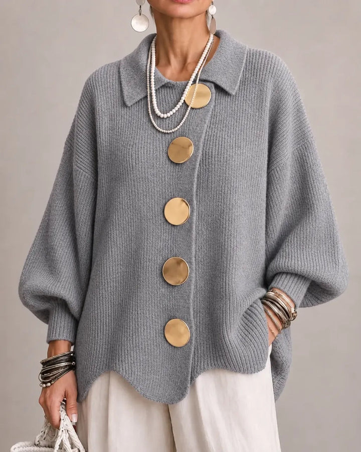 Karina | Gilet Oversize à Col et Boutons