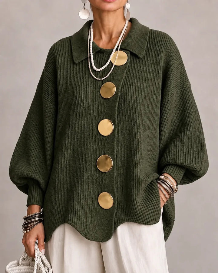 Karina | Gilet Oversize à Col et Boutons