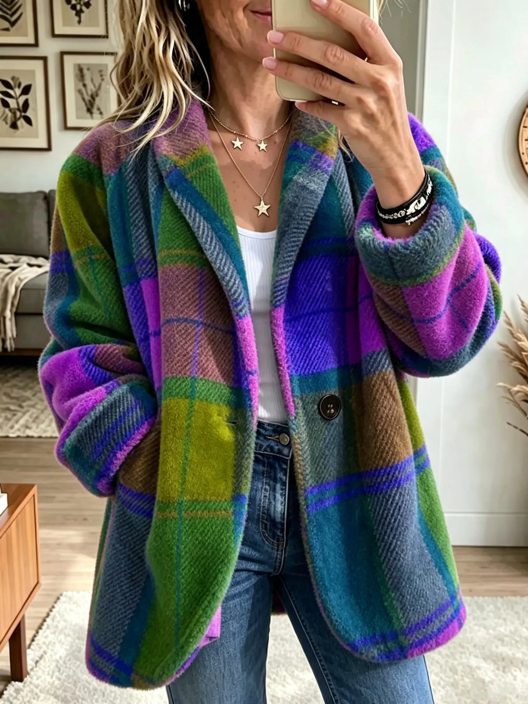 Jenneke™ | Veste à Carreaux