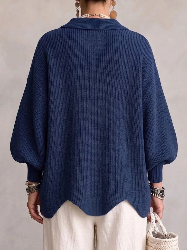 Karina | Gilet Oversize à Col et Boutons