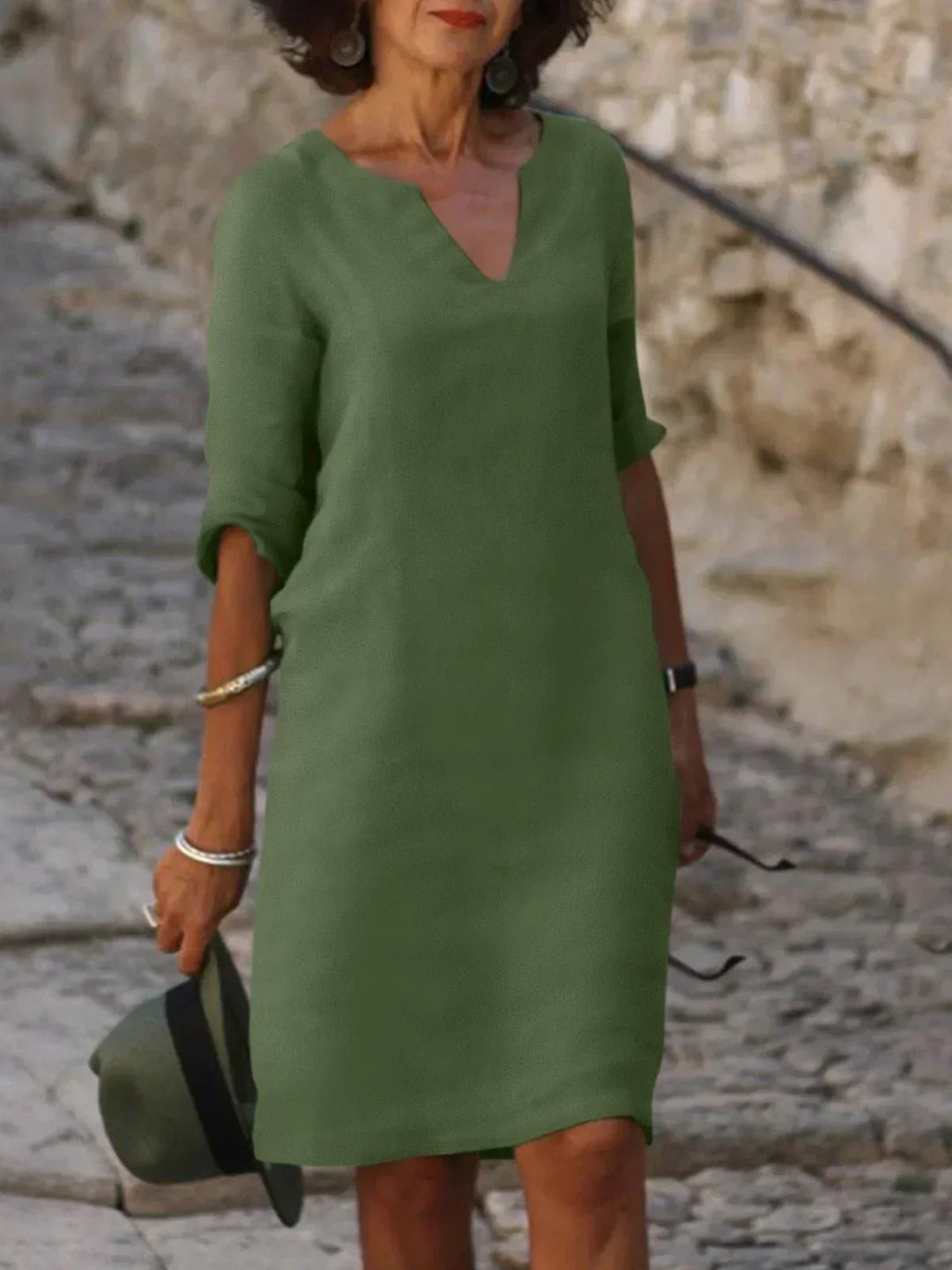 Josette™ | Élégante Robe à Décolleté en V