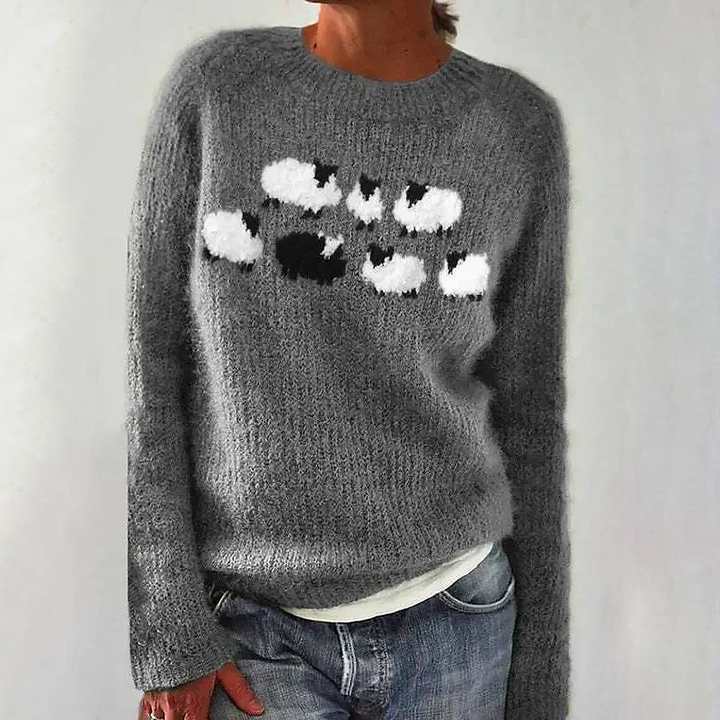 Bianka | Pull Confortable à Motif Mouton Adorable