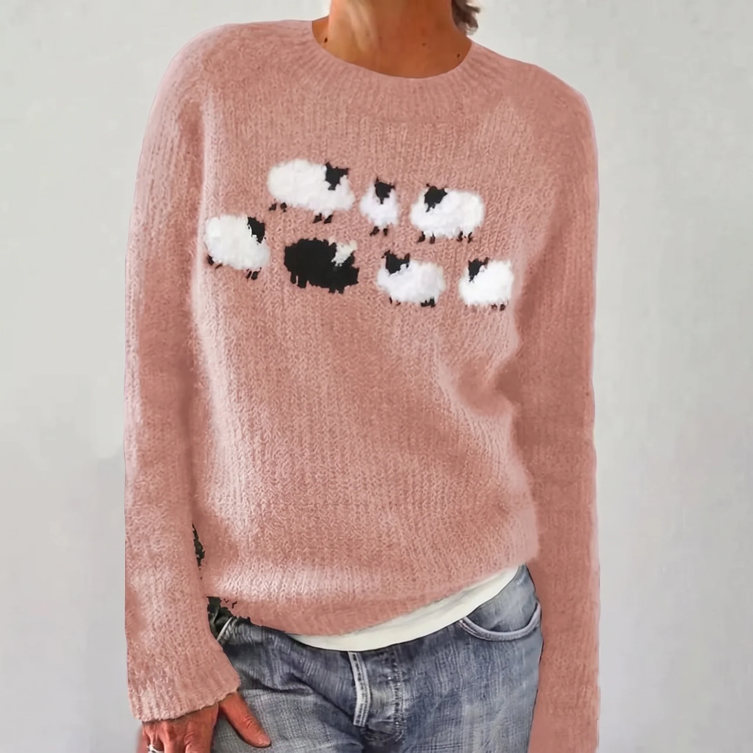 Bianka | Pull Confortable à Motif Mouton Adorable