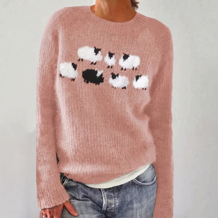 Bianka | Pull Confortable à Motif Mouton Adorable